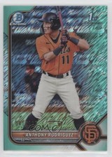 2022 Bowman Chrome Prospects Aqua Shimmer Refractor /125 Anthony Rodriguez 0hw6