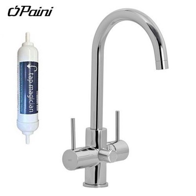 Paini Pure Wasserfilter Wasserhahn Chrom Küche 3 Wege Filterwasser Ersatz
