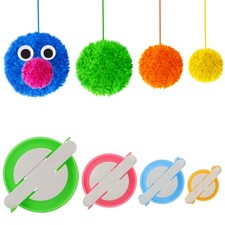 Amoboo Pom pom Maker, 4 Sizes Pom-pom Maker Fluff Ball Weaver 4, Multicolor