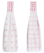 Cotton Classical Striped Kitchen Hand Absorbent Hanging Dish Towels 2 PCS