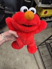 SESAME STREET TICKLE ME ELMO SURPRISE 12" TALKING PLUSH DOLL 2000 FISHER PRICE