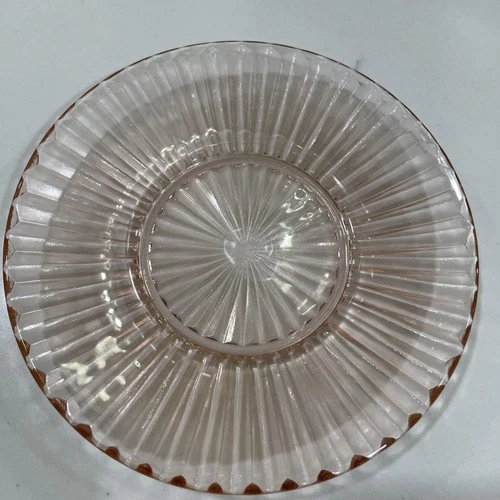 Federal Pink Burst Depression Glass - 6-inch Plate - Bread, Appetizer, Dessert