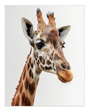 Graceful Giraffe Wall Art Poster - Elegant Wildlife Decor Home Decor