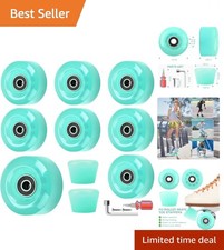 High-Performance Roller Skate Wheels Set with 82A Hardness  Valve Toe Stoppers