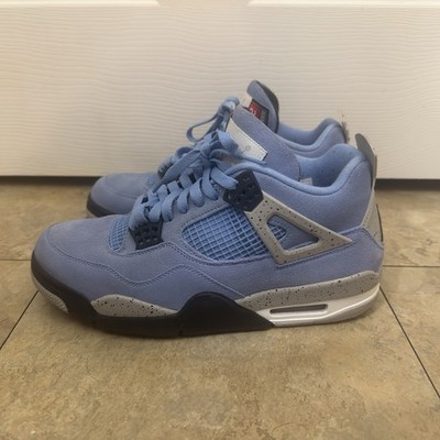 Air Jordan 4 Retro University Blue Men's Sneakers No Box