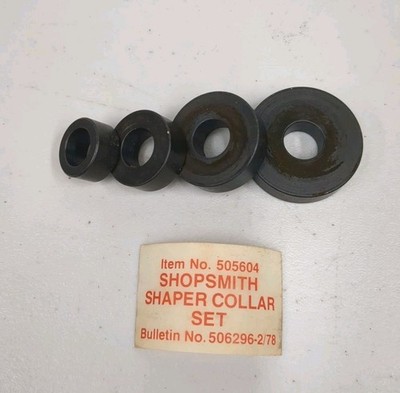Title: Shopsmith Shaper Collar Set 505604 Mark V 1/2'' Rub Collars NOS New