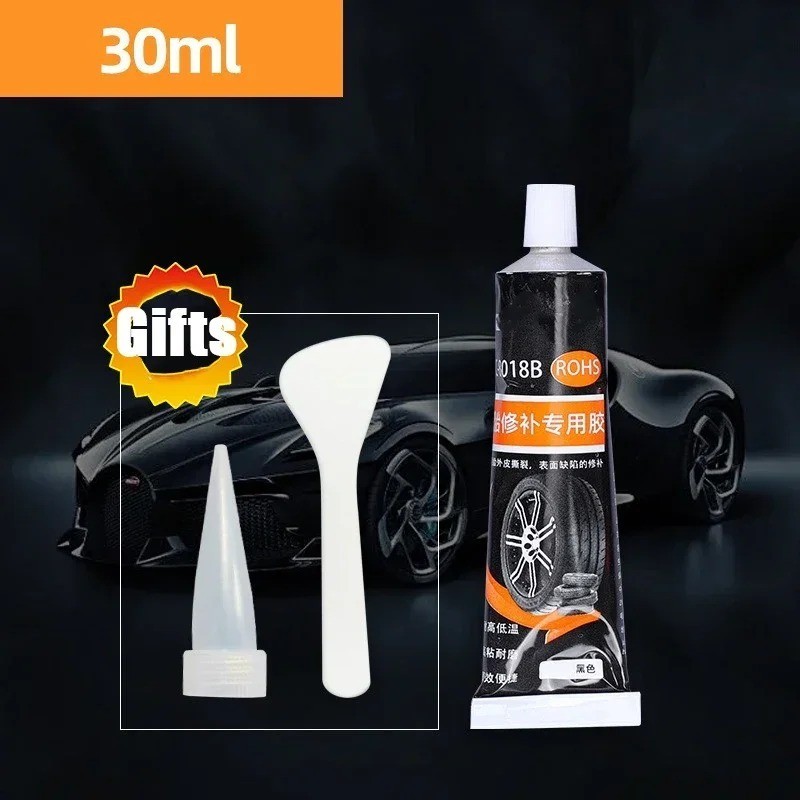 Waterproof High-Temp Tyre Repair Glue Black Rubber Adhesive for Car Repair Tools