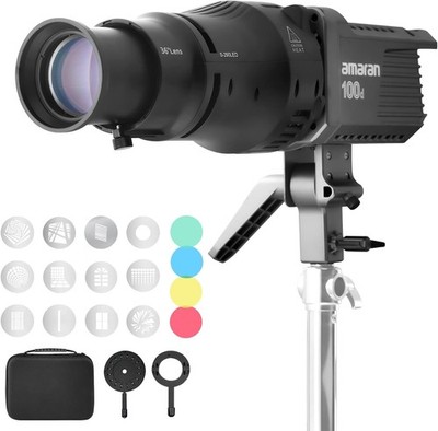 WELLMAKING Bowens Optical Snoot Kit with Focus Lens for Led lights