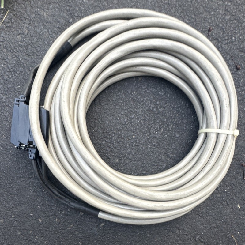 NOS prebuilt 100 pair cat 3 cable. 4 male 4 female amphenol ends. 50’ cable PVC