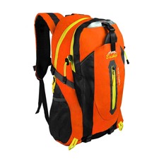 Mochila de Viaje Unisex Impermeable Multiples Bolsillos 30 Litros Naranja
