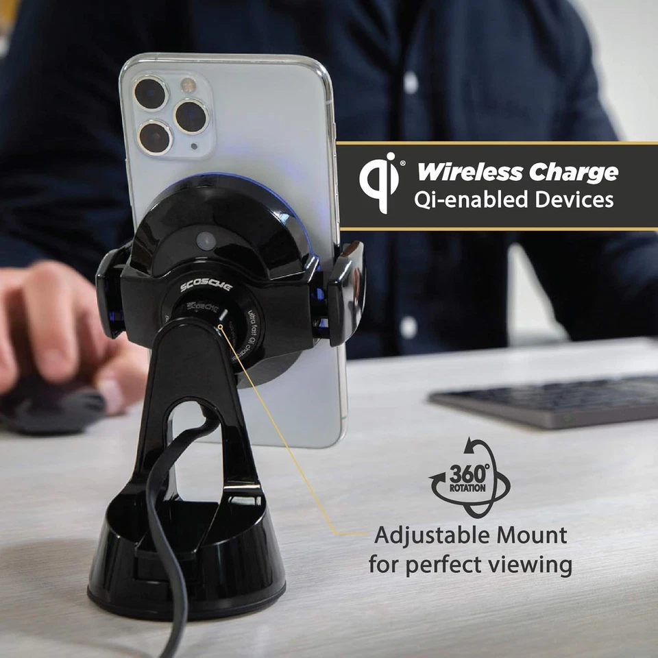 Scosche MGQWD-XTET Qi-Certified MagicGrip Suction Cup Wireless Charging Mount - Image 2 of 4