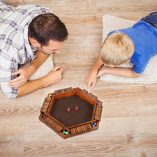 Wooden Shut the Box Dice Game for 1-6 Players, Upgrade Tabletop Board Game wi...