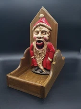 Antique Victorian Era Cast Iron Santa Nut Cracker.