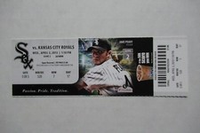CHICAGO WHITE SOX VS KANSAS CITY ROYALS 4/3/2013 FULL TICKET ~ JAKE PEAVY
