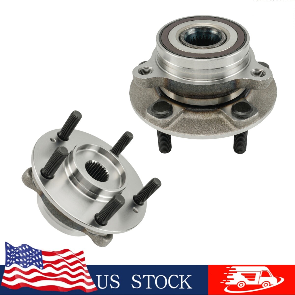 Pair 2 Front Wheel Hub Bearings for Hyundai Ioniq Elantra GT Veloster N Kia Niro