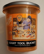 Toy Tool Set Giant Tool Bucket Home Depot 60 Pieces including Bucket and Lid
