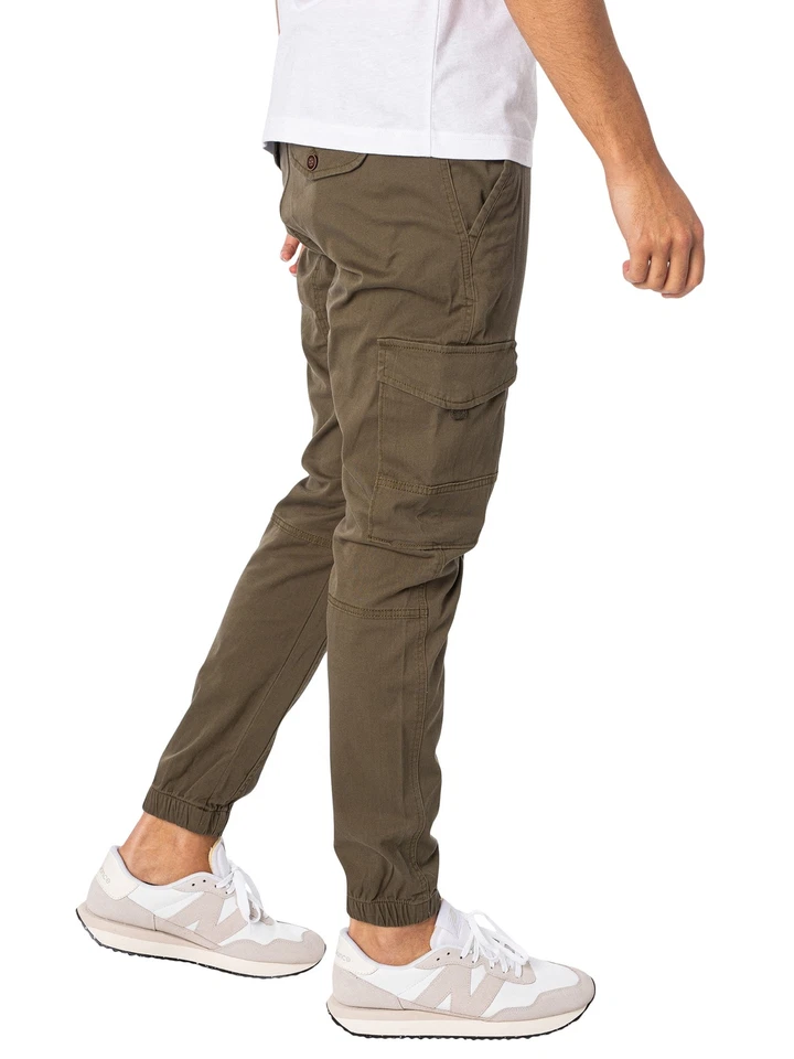 Jack & Jones de los hombres Paul Flake 542 Cargos, Verde - Imagen 2 de 4