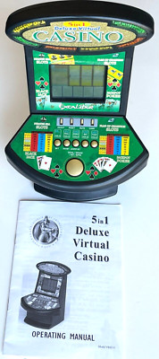 EXCALIBUR DELUXE 5 IN 1 VIRTUAL CASINO TABLE TOP OR LAP MINI ARCADE MACHINE GAME