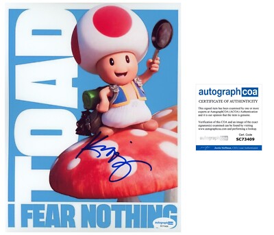 KEEGAN MICHAEL KEY SIGNED TOAD SUPER MARIO BROS MOVIE 8X10 PHOTO - ACOA COA