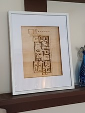 Housewarming Party Gift 3D Picture Personalized Floor Plan Wall Decor Big Frame