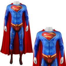 Game Superman Jumpsuit Cosplay Superhero Bodysuit Costume Adult Kids Halloween