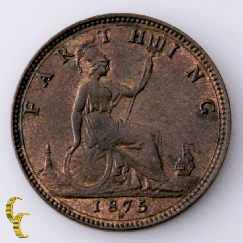 1875-H Great Britain Farthing Coin in UNC, KM# 753 - Image 2 of 4