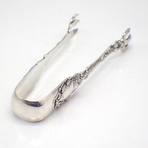 Virginiana Sugar Tongs Gorham Sterling Silver 1905 No Mono - Picture 3 of 4