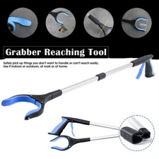 Pick Up Tool Reacher Grabber Trash Helping Hand 32" Long Reach Arm Heavy Duty
