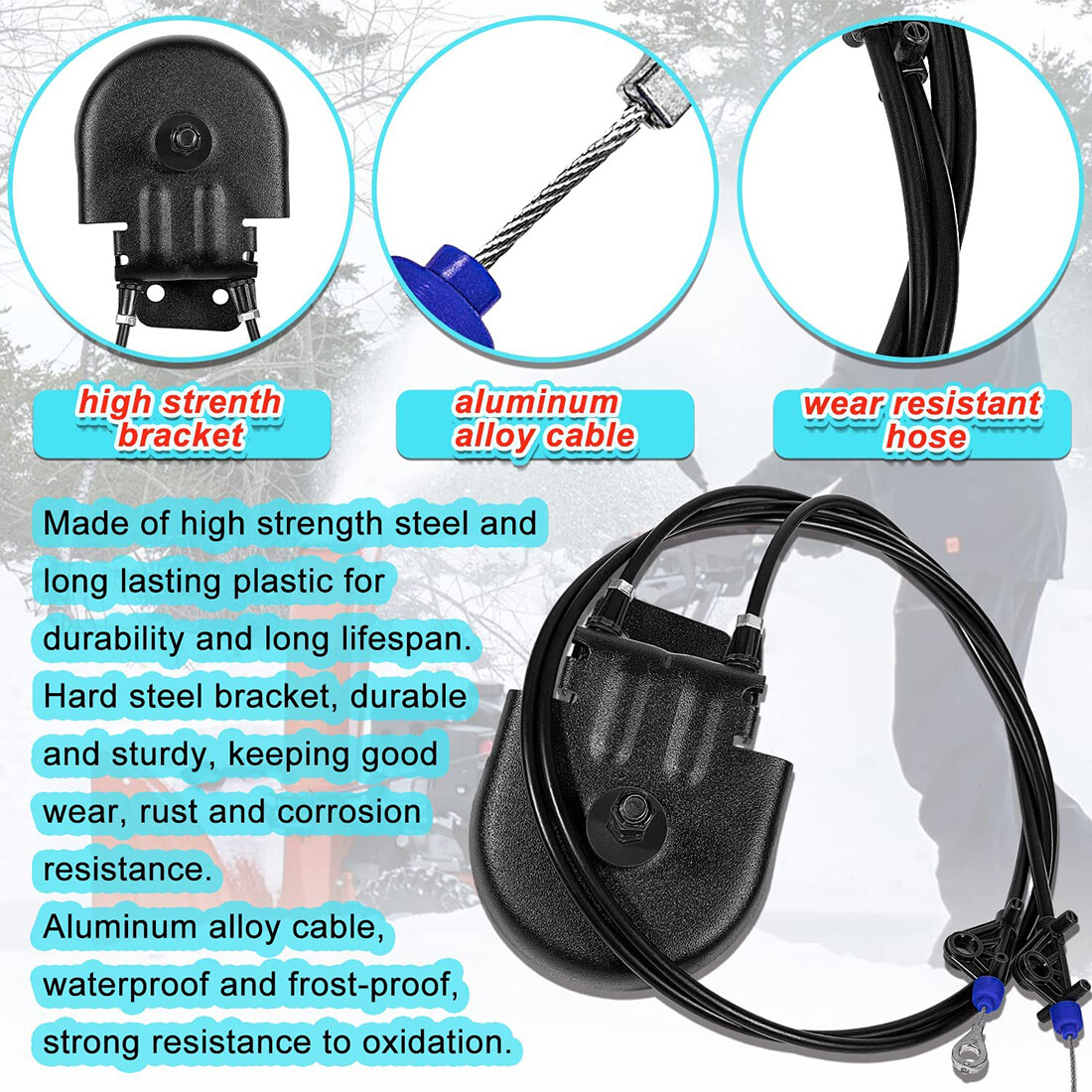 Husqvarna 532130969 Drive Belt Husqvarna Rotator Cable Assembly – Part # 581680302 For ST224, ST227P, ST230P Snowblowers Snow Blower Cable Replacement - Foto 3