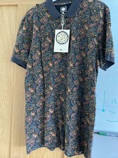 Image of Mens PaisleyPretty Green Polo Shirt Small Brand New