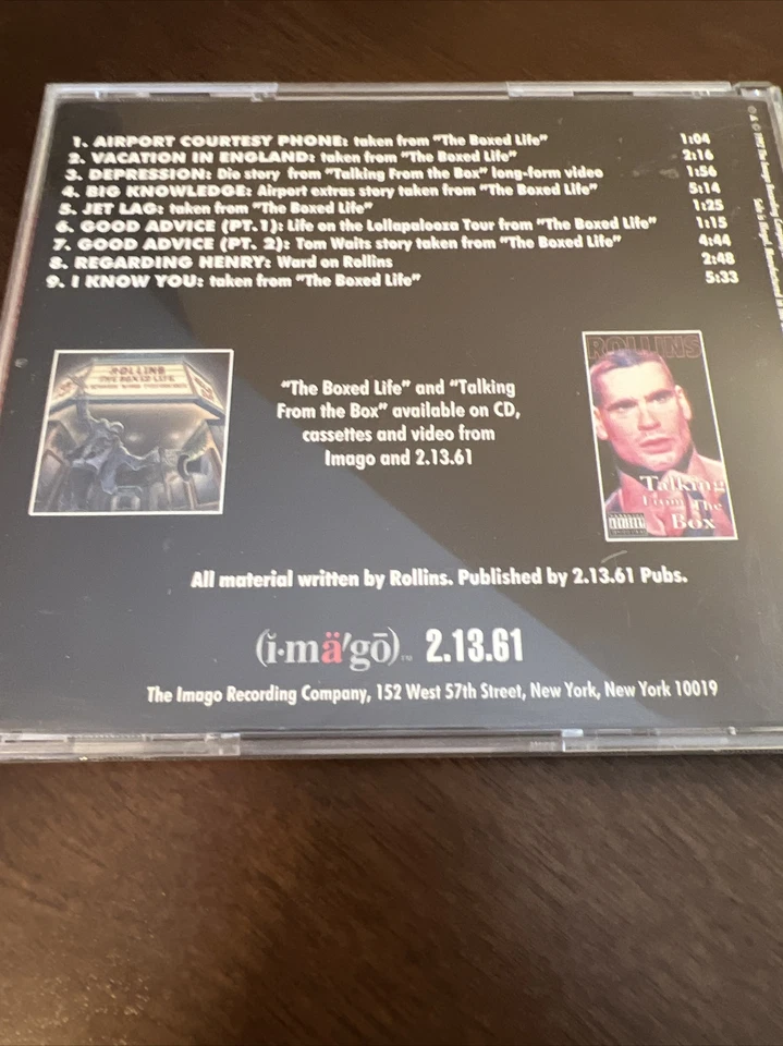 RARE Henry ROLLINS SPEAKS Special Edits CD promo ONLY Boxed Life sampler - Image 2 of 3