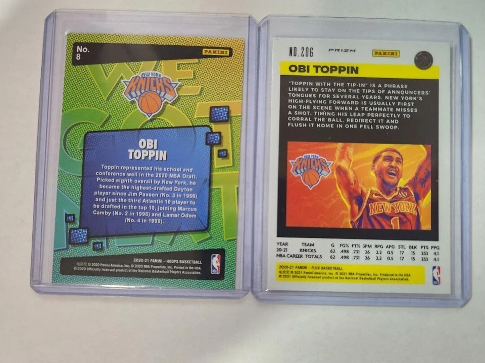 2020-21 Panini Flux Obi Toppin RC Pulsar Prizm & We Got Next Hoops Insert RC - Image 4 of 4