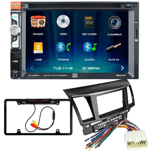For Mitsubishi 2008-2017 Lancer XDVD269BT Car Stereo Double DIN Dash Kit and Cam