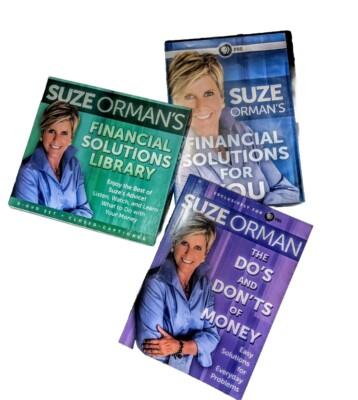 Suze Orman Financial Solutions POWER PACK 10 DVD's & Book Solutions Library 