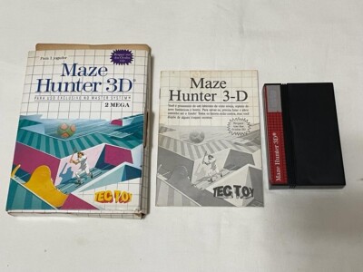 Sega Master System Tectoy : Maze Hunter 3D Tectoy complete box and manual