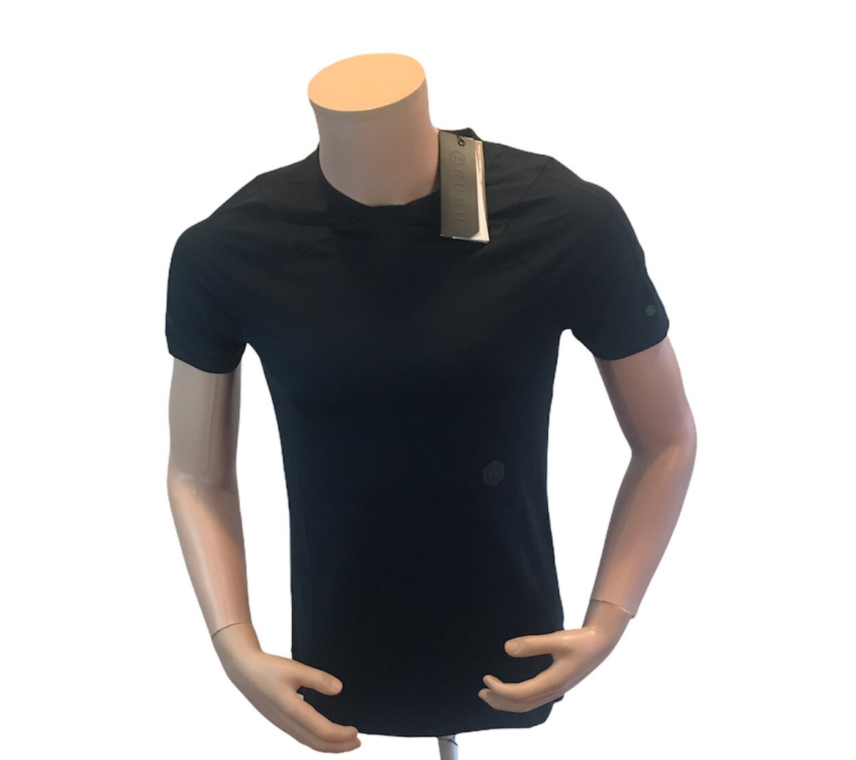 Under Armour Rush Short Sleeve Mens Training Top Black SMALL 1327641