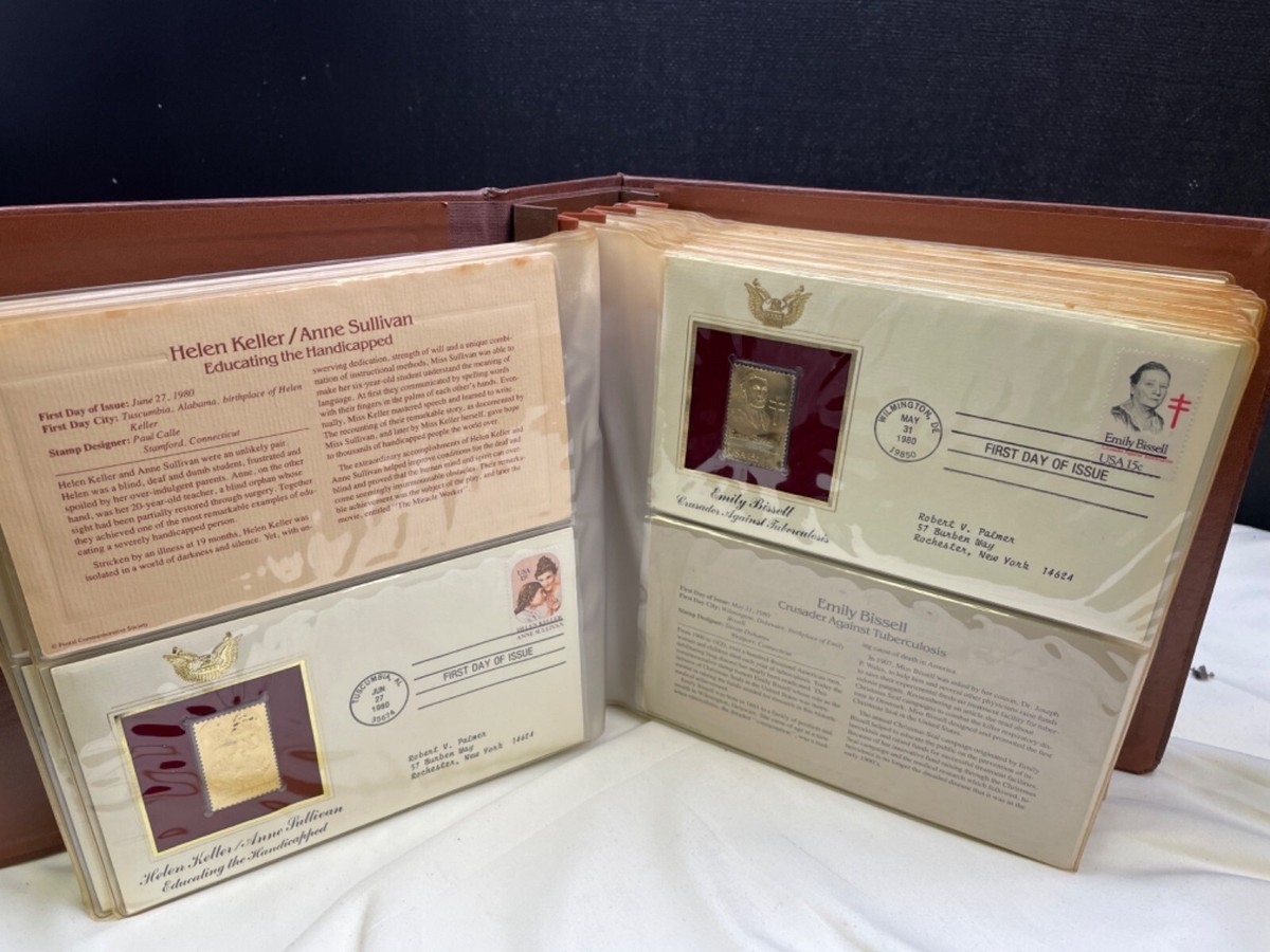 Golden Replicas of the United States Stamps 22kt gold 1980 1981