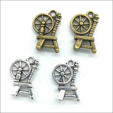 80pcs textile machine Antique Silver Bronze Charms Pendants For Jewelry Making