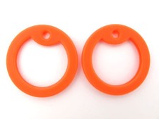 4 Orange Silicone Military Army Dog Tag Silencers Rubber Silencer
