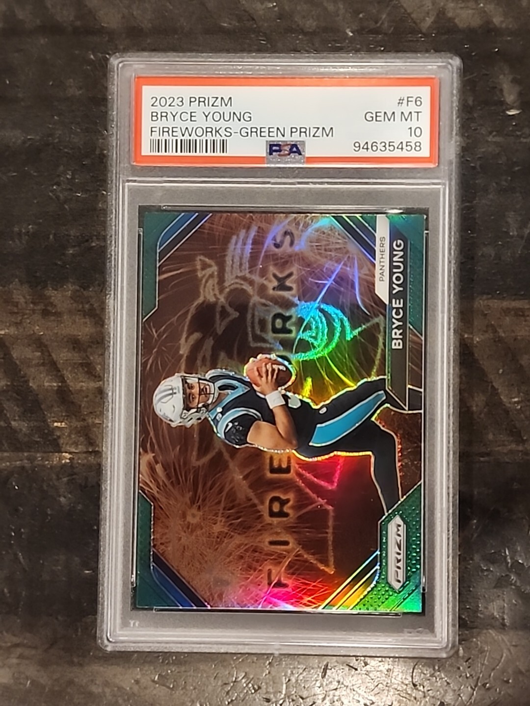 Bryce Young Panini Prizm Fireworks #F6 Green