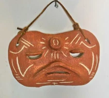 Vintage Hand Made and Hand Painted Pottery Mask