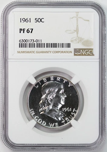 1961 NGC PF 67 U.S / United States Franklin Head Half Dollar 50C - Proof