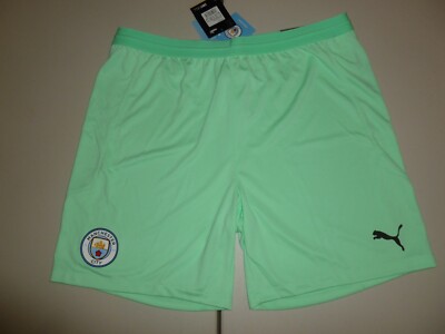 Puma Manchester City Green football Soccer Shorts XL GK Premier