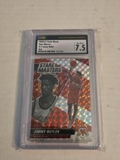 2020-21 Mosaic Jimmy Butler Red Stare Masters Prizm SP #12 CSG NM 7.5