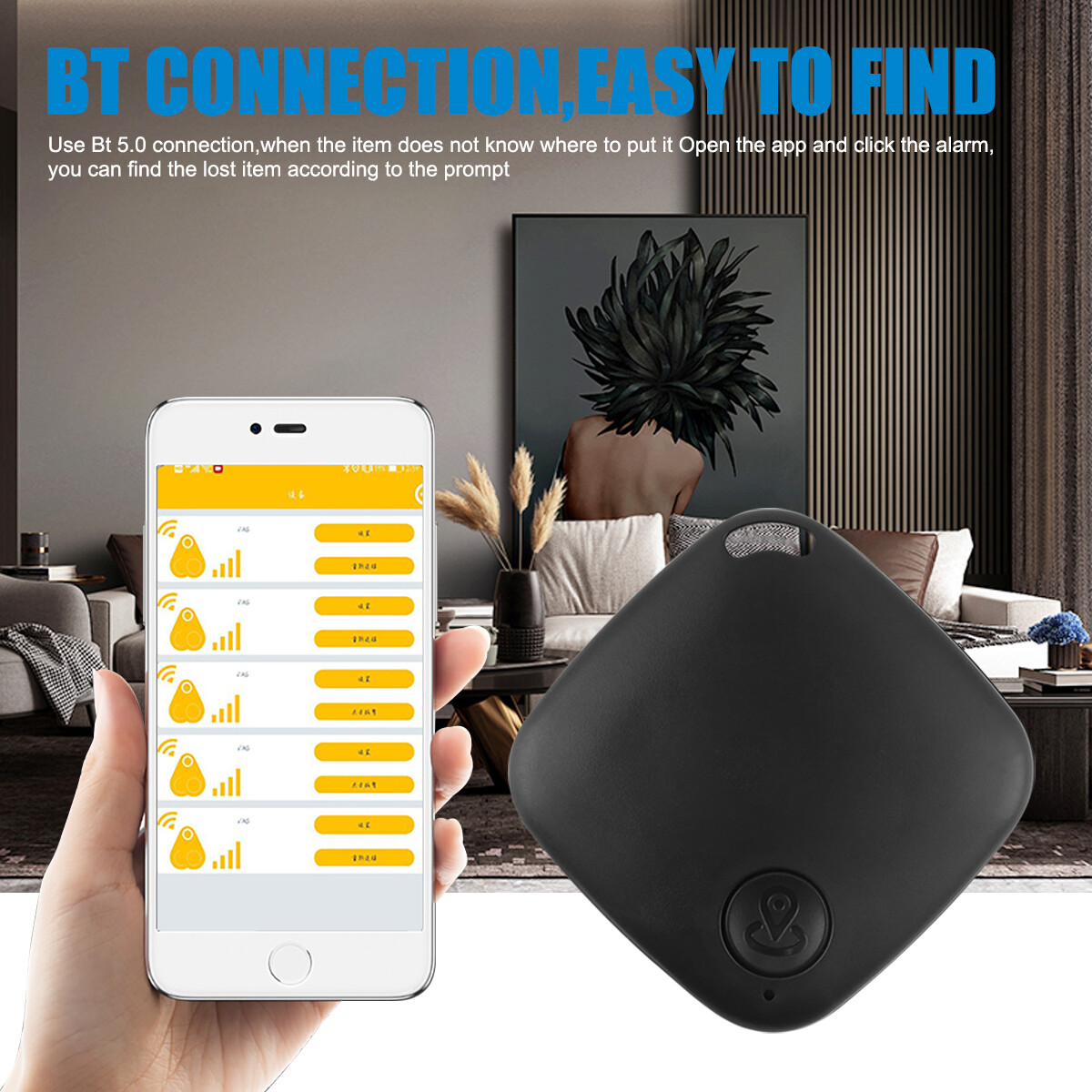 Pet Tracker Bluetooth Tracker Pet Locator Anti-Perte Livré avec étui de