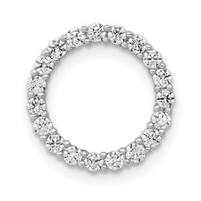 14K White Gold 3/8ctw. Diamond Circle Chain Slide Pendant PM4714-040-WA