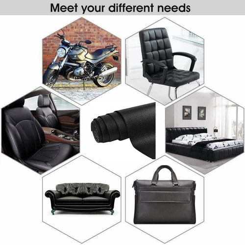 Kit Riparazione Pelle, Toppe Autoadesive da Incollare su Divano 137x50cm - Foto 7 di 15