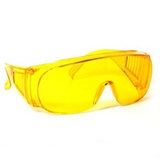 CALABRIA 1003Y Economy Fitover Safety Glasses with 100 UV PROTECTION IN YELLOW