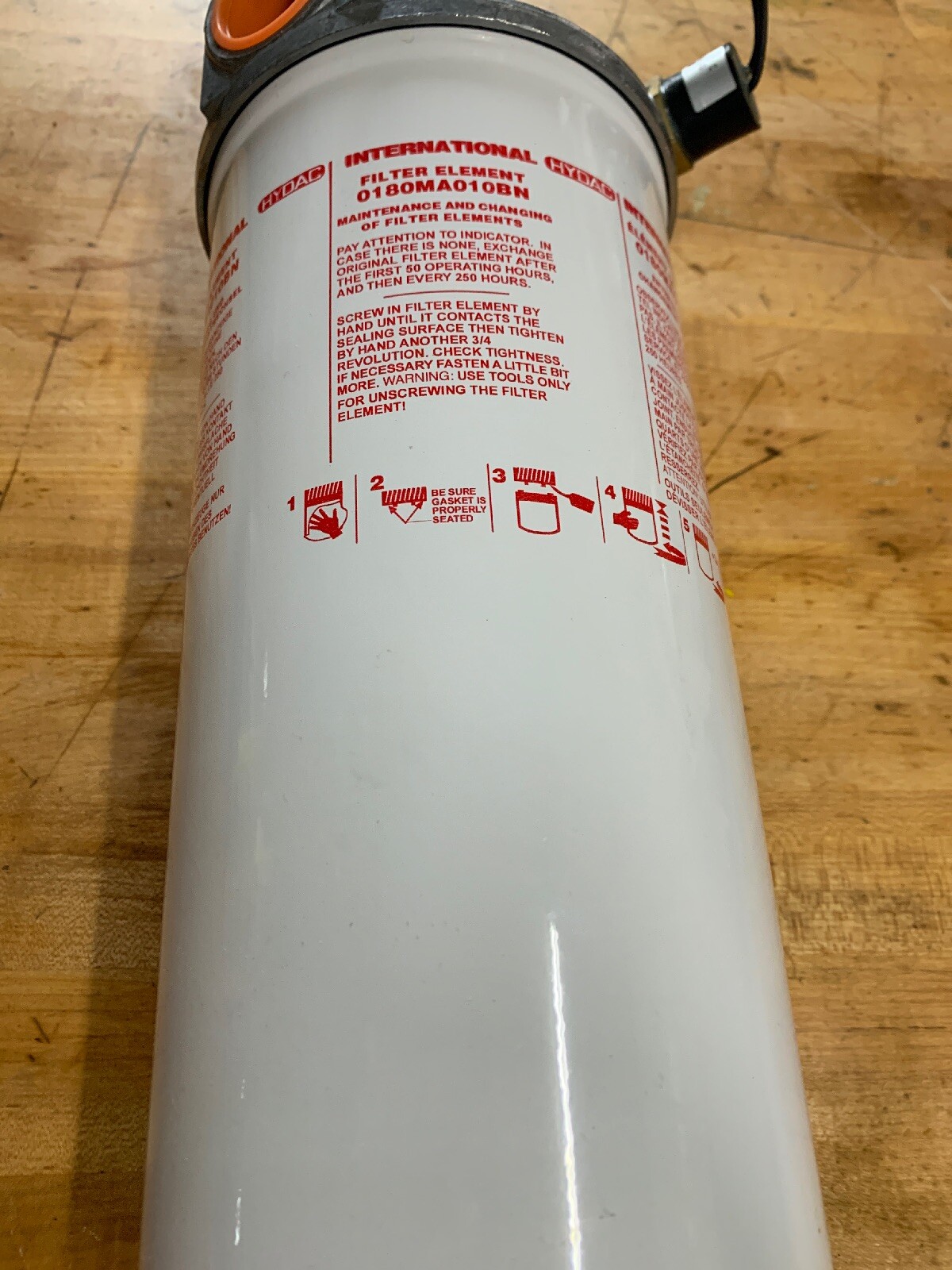 New Hydac 0180MA010BN Filter Element With Filter Housing eBay