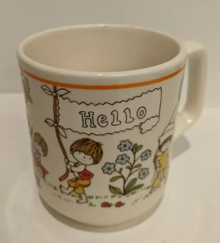 Vintage Lenox Gentle Friends Child Children Flowers Picnic  Mug USA